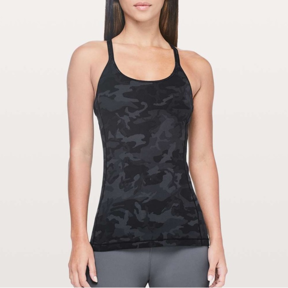 Lululemon Free To Be Tank *Nulu Size 4 in Incognito Camo Multi Grey